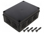 Enclosure: junction box | X: 140mm | Y: 190mm | Z: 70mm | IP65 | black