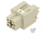 Connector: HDC | contact insert | female | 10A | 250V | Han&reg; A | PIN: 4