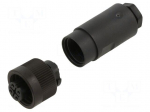 Connector: circular | 400V | 16A | PIN: 4 | plug | female | screw terminal