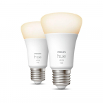 Philips Hue silti balta 9.5W A60 E27 gudrā spuldze EU 2P 929002469205 8719514289192