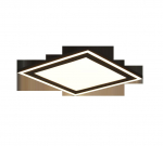 Trio griestu gaismeklis Carus 33cm x 33cm 16W 2300lm / 8,5W 1300lm, 3000K melns