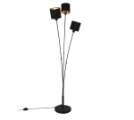Trio Tommy stāvlampa 3-pc E14 matt black/gold  R46333979 4017807507553