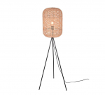 Trio Runa stāvlampa E27 matt black/sisal  403000132 4017807468076