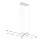 Trio Salinas LED piekarama lampa matt white brushed steel 320310331 4017807487930