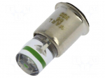 LED lamp | green | SX6s | 5&divide;6VDC | No.of diodes: 1 | 5mm | Bulb: T1 3/4