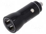 USB power supply | USB A socket x2 | Sup.volt: 12&divide;24VDC | 5V/2.1A