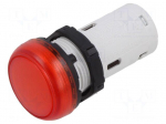 Control lamp | 22mm | Platinum | 24VAC | 24VDC | Kind: flat | red
