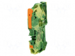 Splice terminal: rail | 2110 | 57A | 600V | push-in | yellow-green