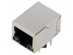 Connector: RJ45 | socket | PIN: 8 | shielded,with LED | 8p8c | THT