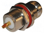Connector: N | socket | female | straight | 50&Omega; | soldering | gold-plated