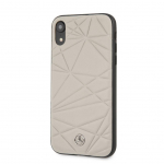 Back panel cover Mercedes-Benz Apple iPhone XR Twister Genuine Leather Hard Case Grey