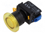 Switch: push-button | 22mm | Stabl.pos: 2 | NO | yellow | LED | IP65 | YW