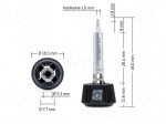Tip | conical sloped | 1.6mm | longlife | for soldering station