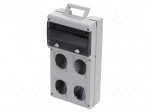Enclosure: for modular components | grey | BLOCK | Holes no: 4