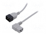 Cable | 3x1.5mm2 | IEC C19 female angled,IEC C20 male | PVC | 5m