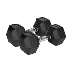 Spordiks ja aktiivseks puhkuseks // Spordikaubad ja varustus // Hantle żeliwne gumowane HEX 2x12.5 kg REBEL ACTIVE