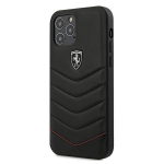 Back panel cover Ferrari  Ferrari FEHQUHCP12LBK iPhone 12 Pro Max 6.7" black/black hardcase Off Track Quilted