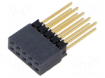 Connector: pin strips | socket | male | PIN: 10 | straight | THT | 2.54mm