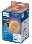 Philips Smart WiZ 50W G125 E27 gudrā LED spuldze 920-50 dzintarots stikls  929003017921 8719514372122