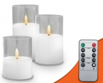 RoGer Moon in The Room Wax LED candle set of 3pcs