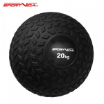 SportVida 20kg Slam Ball (23cm) for CrossFit & Fitness Excersises with Rubbered Comfort Fix Surface Black