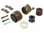 Connector: military | plug | female | PT/451 | 13A | 600V | PIN: 5 | olive