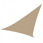 WATER-PERMEABLE SHADE SAIL - TRIANGLE - 5 x 5 x 5 m - COLOUR: CHAMPAGNE