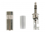 REAN - 3.5&nbsp;mm 3-POLE PLUG, METAL HOUSING WITH CRIMP STRAIN RELIEF