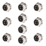 Set of 10 pieces PNI male microphone plug with 5 pins PCB connection