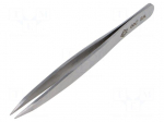 Tweezers | 105mm | for precision works | Blade tip shape: flat