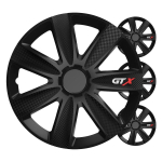 Auto- ja mootorrattatooted, elektroonika, navigatsioon, CB raadio // Kaubad autodele, mootorratastele, motorolleritele // Kołpaki samochodowe 4szt. komplet gtx carbon czarny 17" cali color box