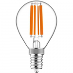 LED bulb E14, G45, 6.5W, 806lm, 2700K, filament