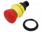 Switch: emergency stop | Stabl.pos: 2 | IP65 | red/yellow | Pos: 2