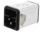Connector: AC supply | socket | male | 6A | 250VAC | C14 (E) | KFA | 5x20mm