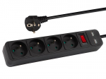 Uued tooted // 98-778# Przedłużacz sieciowy pr-470wsp/usb 4-gniazda+usb z uziemieniem+wyłącznik 3m czarny 3x1,5mm