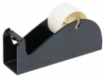 Tape dispensers | ESD | metal | black | <1k&Omega; | Roll width max: 76mm
