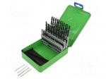Drill set | for metal | high speed steel | plastic cassette | 50pcs.