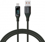 Cable Savio USB-A Male - Lightning Male with Digital Display 1m