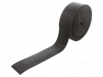 Heat shrink tape | glued | L: 15m | black | W: 50mm | Thk: 1mm