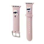 Karl Lagerfeld Karl and Choupette Head NFT Watch Strap for Apple Watch 42/44/45/46/49 / pink