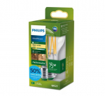 PHILIPS LED stikla 75W A60 E27 2700K caurspīdīga ultra energoefektīva dimmējama 8721103051974 929004586601