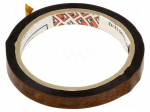 Tape: electrical insulating | W: 12mm | L: 33m | Thk: 0.05mm | brown