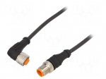 Cable: for sensors/automation | M12 | PIN: 4 | 2m | plug | 250VDC | 250VAC