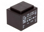Transformer: encapsulated | 2VA | 230VAC | 15V | 133mA | Mounting: PCB