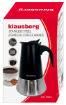 Kohvimasinad ja kohv // Kohvimasinad // Zaparzacz do kawy espresso, stal nierdzewna, 6 filiżanek, czarny/srebrny, klausberg, kb-7845