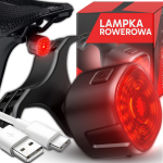 Spordiks ja aktiivseks puhkuseks // Bicycle accessories // Lampka rowerowa tylna czerwona 250 mah usb-c wodoodporna oświetlenie er1031