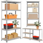 Furniture sections and sets // Kontorim&ouml;&ouml;bel // Regał metalowy magazynowy 2w1 5 p&oacute;łek garażowy 180x90x40cm 750kg-or1116