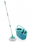 Leifheit 55413 mop Aluminium, Polyamide, Polyethersulfone (PES), Polypropylene (PP), Stainless steel, Thermoplastic elastomer (TPE) Grey, Turquoise