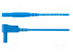 Test lead | 16A | banana plug 4mm,angular banana plug 4mm | blue