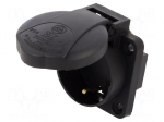 Connector: AC supply | socket | female | 16A | 250VAC | PIN: 3 | 2P+PE